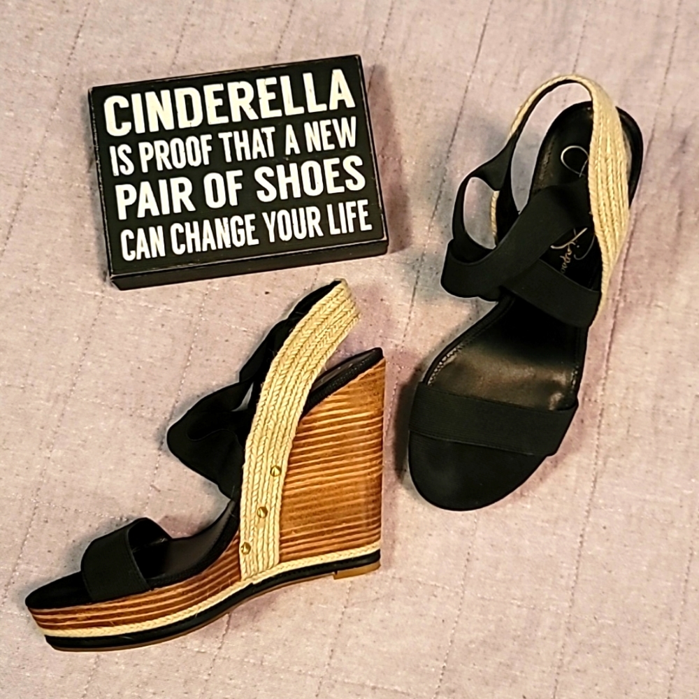 Jessica Simpson Black Platform Sandal - Gema sz 10